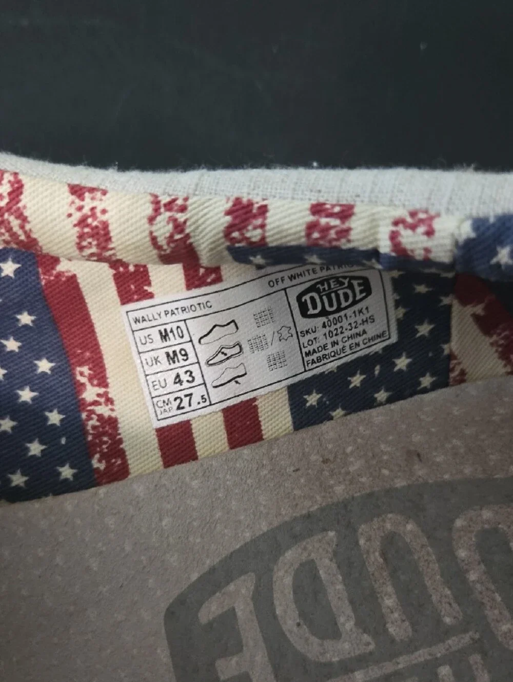Hey Dude Wally Patriotic Slip-On Shoes